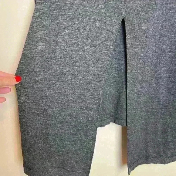 FP We the Free Gray Split Back Turtleneck Sweater Top Size Small - Picture 9 of 11